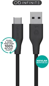Кабель USB-C — USB-A, eSTUFF INFINITE (GRS) — соединение USB-C на USB-A