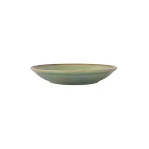 Deep Porcelain Plate COMAS 26 cm, green glaze