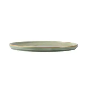 Porcelain Oliva dinner plate 27 cm, Comas, green