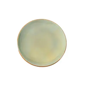 Porcelain Coupe Plate COMAS OLIVA 27 cm, green