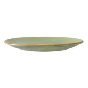 Porcelain Coupe Plate 30 cm, COMAS OLIVA series, green