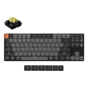Mechanical keyboard Keychron K1X-A4 80% QWERTY English, USB + Bluetooth, 87 keys, LED backlight, Grey