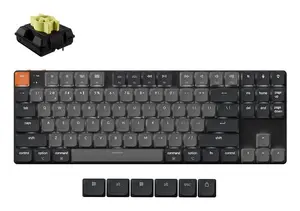Mechanical keyboard Keychron K1X-A4 80% QWERTY English, USB + Bluetooth, 87 keys, LED backlight, Grey