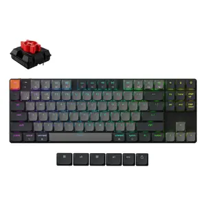 Mechanical keyboard Keychron K1X-B1, 80% (87 keys), USB + Bluetooth, QWERTY English, Grey, RGB backlight