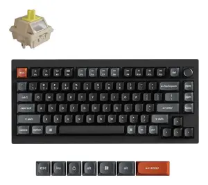 Mechanical keyboard Keychron V1 Ultra 8K — 75% form factor, QWERTY, Bluetooth, RGB, Black