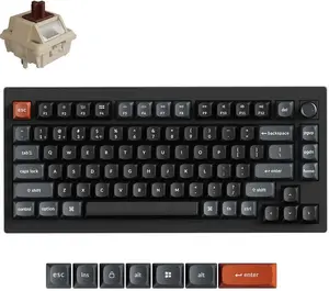 Mechanical Keyboard Keychron V1 Ultra 8K — 75% QWERTY, Bluetooth, Wired, RGB, Black