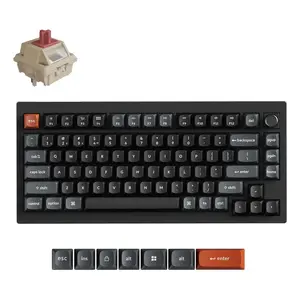 Mechanical 75% keyboard Keychron V1 Ultra 8K — QWERTY, Bluetooth & Wired, RGB, Black