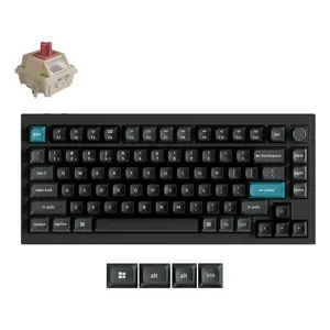 Mehāniskā tastatūra Keychron Q1 Ultra 8K — 75% izkārtojums, USB + RF Wireless + Bluetooth, RGB, melna