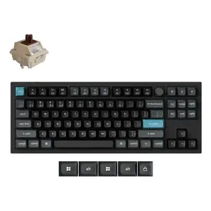 Механическая 80% клавиатура QWERTY Keychron Q3 Ultra 8K — Bluetooth и проводная, RGB подсветка, чёрная