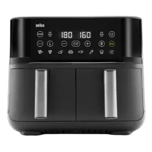 Hot air fryer Braun TD 3030I BK, double construction, 8 L, 2850 W, touch control, black