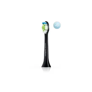 Replacement toothbrush heads Philips HX6066/88 Optimal White, 6-pack, black, 3-month replacement interval