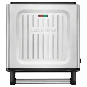 Contact grill George Foreman 28000 — stainless steel, rectangular, 1500 W