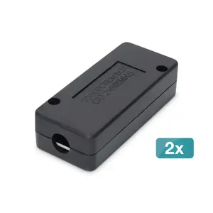 DIGITUS CAT 7 connection module, 2 pcs, Cat7, ABS housing, black, 80×35×26 mm