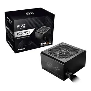 Блок питания ASRock PRO-750B 750 Вт ATX 24-pin, 80 PLUS Bronze, вентилятор 120 мм, чёрный