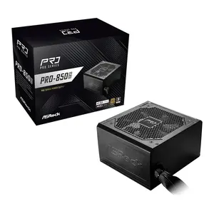 Блок питания ASRock PRO-850G 850 Вт ATX 24-pin, 80 PLUS Gold, вентилятор 120 мм, чёрный