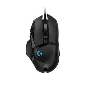 Spēļu pele Logitech Alternativ G502 HERO — labroka, optiskā, 25600 DPI, 11 pogas, USB-A, vadu, daudzkrāsu RGB, 1 ms