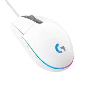 Spēļu pele Logitech Alternativ G G203 LIGHTSYNC — USB Type-A, 8000 DPI, 6 pogas, 1 ms, balta, ar vadu