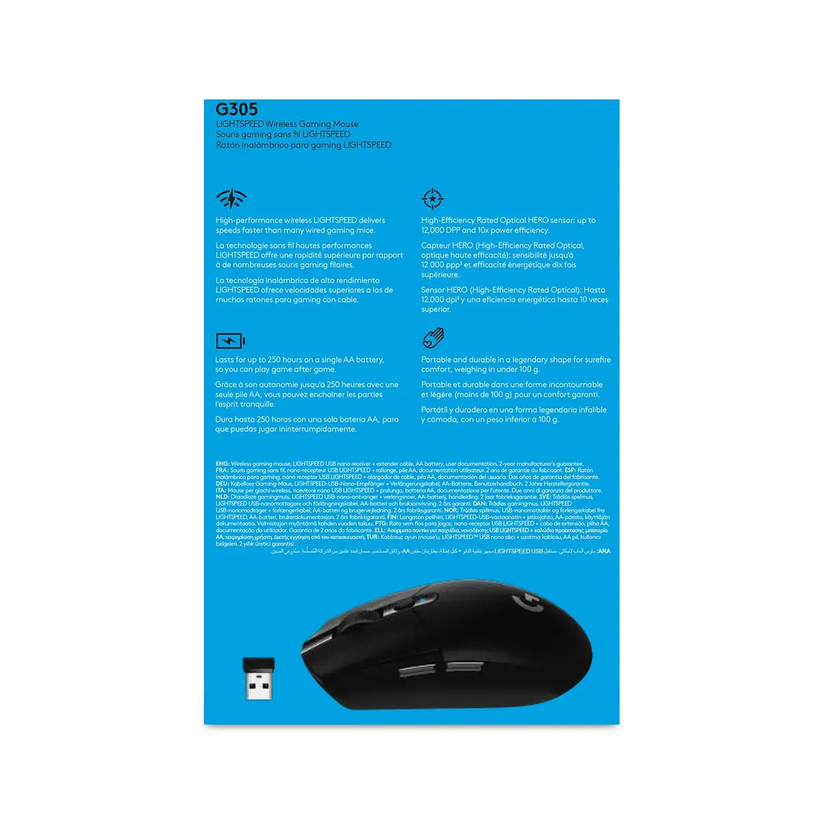 Logitech Alternativ G G305 LIGHTSPEED беспроводная игровая мышь Photo 10