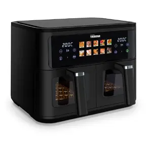 Аэрогриль Tristar FR-9075 Double 9 л, 2500 Вт, сенсорное управление, ЖК-дисплей, чёрный, мин 60 °C