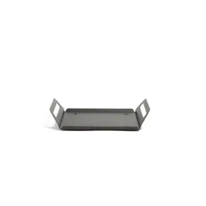 Serving platter COMAS LES ESSENCES, aluminum, black, 27 × 28.5 × 6.9 cm