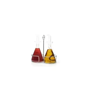 Glass oil and vinegar bottle set COMAS ES228387 — 2×260 ml bottles with stand
