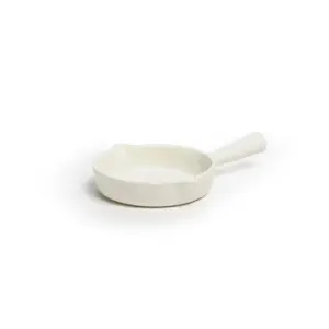 Porcelain mini baking dish COMAS D9cm L14×H2.5cm - small ovenproof tray