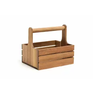 Table Basket Organizer COMAS GALDA GROZS 20×15×18 cm acacia wood