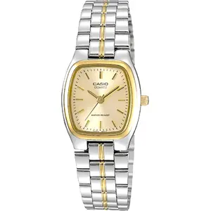 Женские наручные часы CASIO LTP-1169G-9ARDF, аналоговые, золотистый корпус, кожаный ремешок