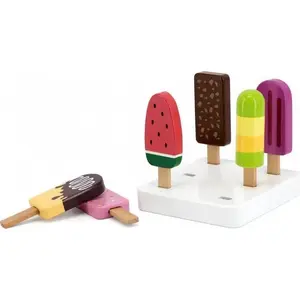 Wooden Ice Cream Pops Set with Stand, Viga Toys, 6-piece