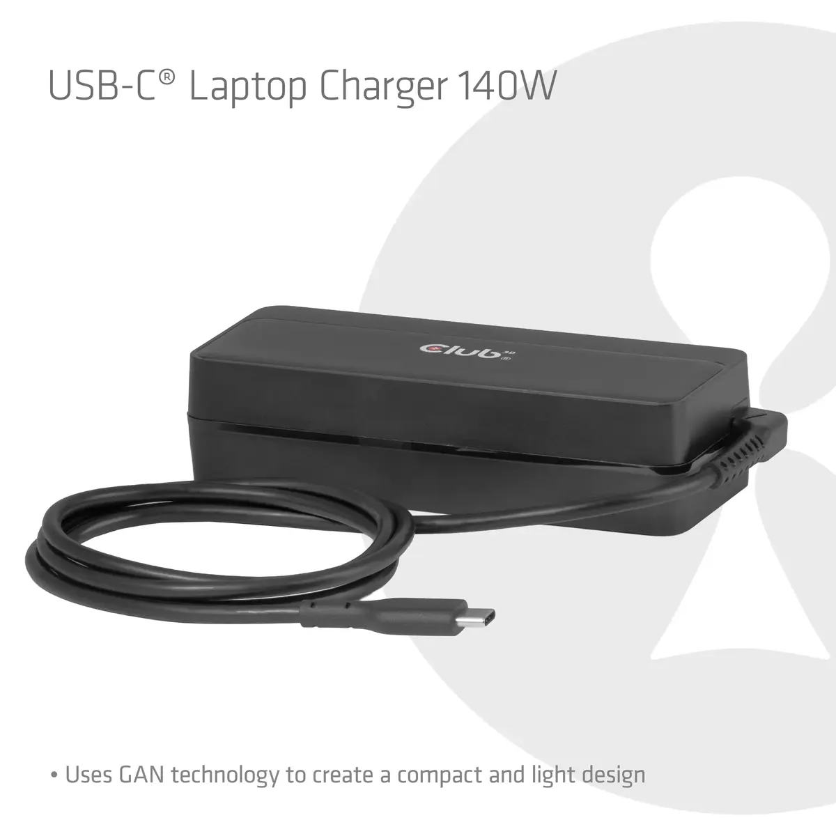 CLUB 3D USB-C зарядное для ноутбука 140 Вт Photo 2