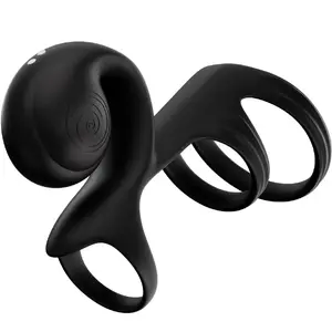 Couple ring remote control by snail vibe JOVI ARC — black, wearable vibrating ring with remote
