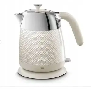 Electric kettle De'Longhi Luminosa KBL2001.W — 2000 W, 1.7 L, concealed heating element, swivel base, white