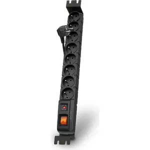 Strāvas sloksne Acar S8 FA RACK 8x 230V ar PL kontaktligzdām, 5 m kabelis (ALPACARS8FA05B)