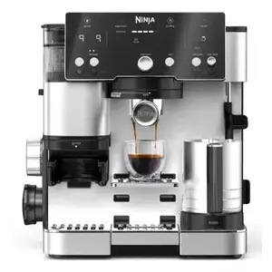 Espresso machine SharkNinja ES501EU semi‑automatic 2 L water tank, built‑in grinder, 1650 W, 1‑cup output, black/stainless steel