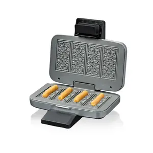 Вафельница CLOER 6119 — 4 прямоугольных вафли, 600 Вт, серебристая, 260×285×95 мм