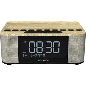 Clock radio Kenwood CR-ST 55 DAB — DAB/DAB+/FM, wood finish, battery-powered, alarm (radio/buzzer), 190×125×80 mm
