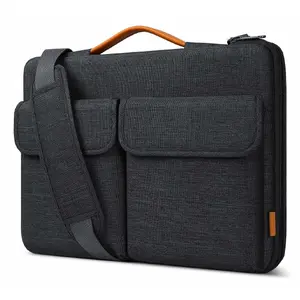 Сумка-мессенджер Inateck LB03008/K5 для ноутбуков 39,6 см (15,6"), черная, 2 фронтальных кармана, ремень через плечо