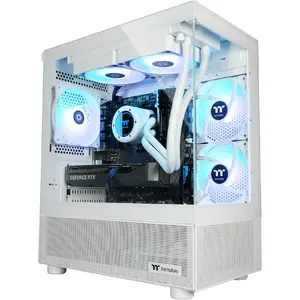 Desktop gaming PC THERMALTAKE FTW V170A 5070 Elite Snow — white case with transparent panel, Windows 11 Home