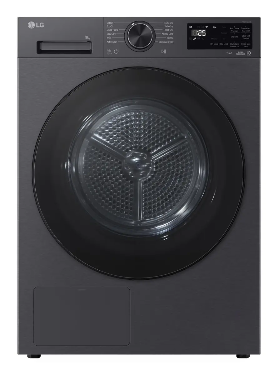 LG RHX5009TBB brīvi stāvoša veļas žāvētājs