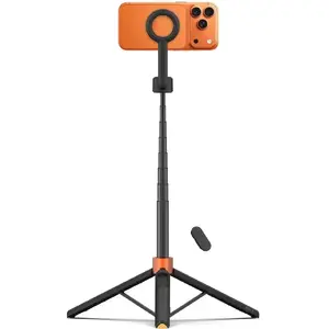 Selfie Stick Tripod Tech-Protect L10S — orange/black, adjustable stand for smartphones and small cameras