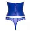 Cottelli Collection Corset blue M — bezsiksnu korsetes komplekts Photo 7