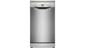 Bosch Serie 2 SPS2HMI42E Freestanding Dishwasher Slimline 45 cm 10 Place Settings 5 Programs Home Connect Stainless Steel