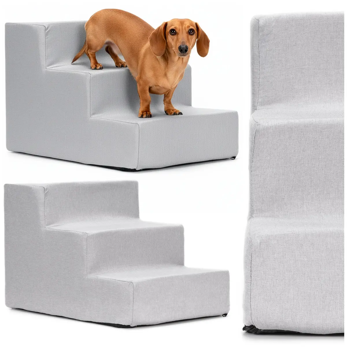 Dog stairs Springos PA0338 — 3-step 45×30×30 cm Photo 3