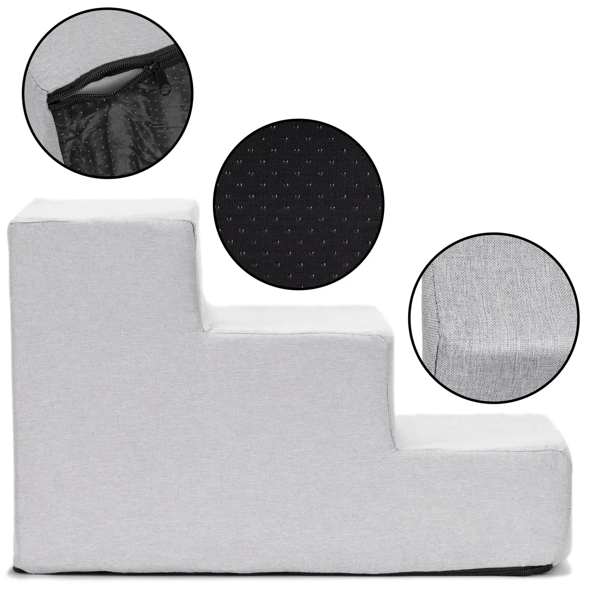 Dog stairs Springos PA0338 — 3-step 45×30×30 cm Photo 9