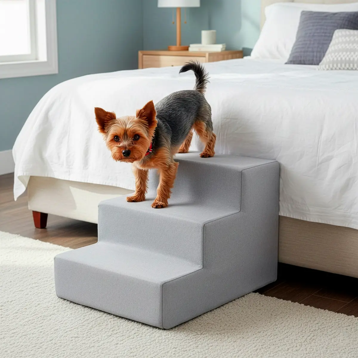Dog stairs Springos PA0338 — 3-step 45×30×30 cm Photo 10