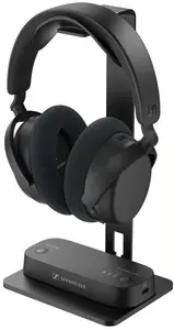 Bezvadu austiņu sistēma Sennheiser RS 275 — pilna izmēra, stereo, ar uzlādējamu bāzi (MPN 700440)