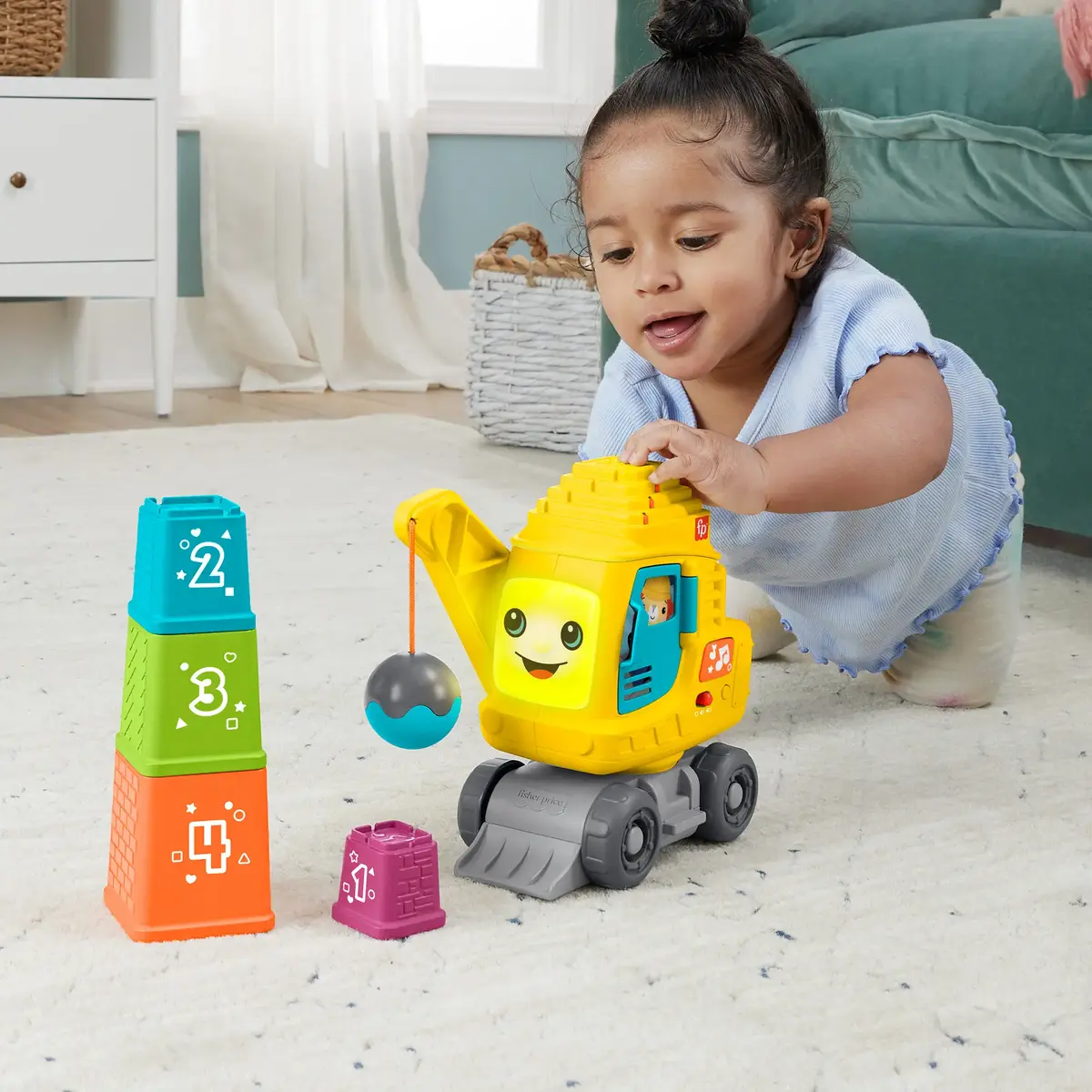 Игрушечный кран Fisher-Price Count and Stack Crane JFF16 Photo 3