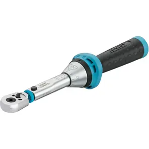 Torque wrench Hazet 5107B-3CT for bits, 1/4" drive, reversible ratchet, blue/black