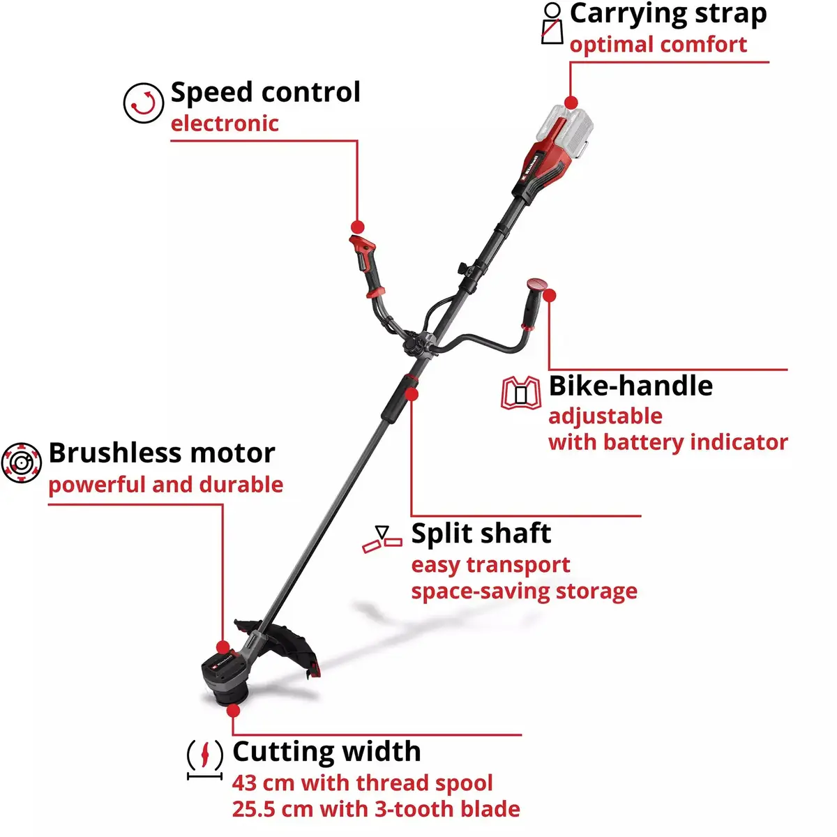 Cordless scythe EINHELL GP-BC 36/430 Li BL-Solo Photo 2