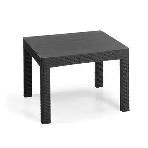 Садовый стол Keter Orlando Small Table grey — компактный уличный приставной стол, стойкий к погоде, пластик
